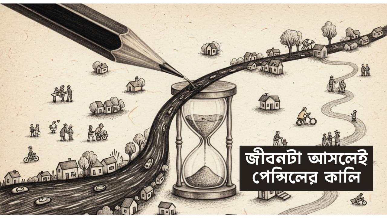জীবনটা আসলেই পেন্সিলের কালি।